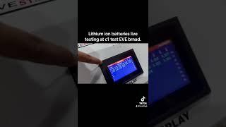 Lithium iron phosphate EvE brand cells c1 testing. #lithiumion #batterytechnology #solarbattery