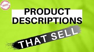 HOW TO Write Shopify Product Descriptions that Sell in 2020 - Shopify for Beginners