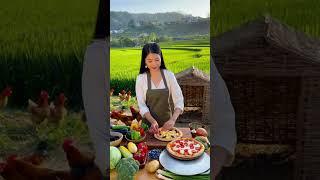 Rustic Farm Cooking | Making Fresh Homemade Pizza with Organic Ingredients