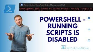 PowerShell - Import Module cannot be loaded because running scripts is disabled on this system