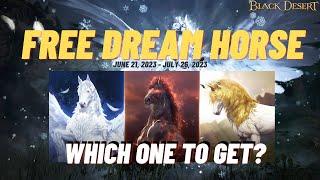 Free Dream Horse Event But Which to Pick? Visuals and Basic Skills Overview #blackdesertonline