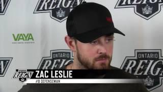 2017 Ontario Reign Exit Interview - Zac Leslie