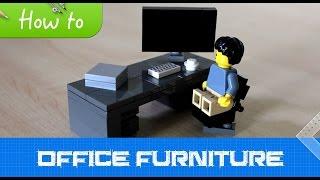 How to make LEGO office furniture (MOC, Basic)