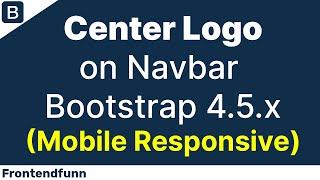 center logo navbar bootstrap 4 responsive