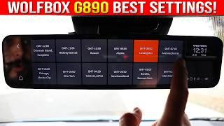 WOLFBOX G890 Mirror Dash Cam Full Menu & Recommended Settings