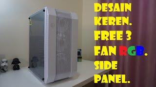 UNBOXING CASING PC CUBE GAMING FRINS WHITE VERSION : DESAINNYA KEREN ABISSSSSSS !!!!!!!!!!!