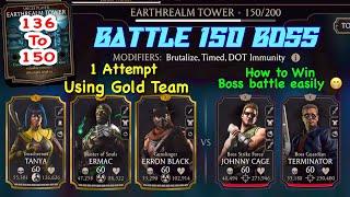 Earthrealm Tower Battle 150 BOSS | Mk Mobile Earthrealm Tower 136 to 150