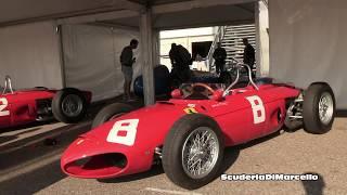 2 X Ferrari F1 156 Sharknose Starting & walk around with Arturo Merzario.