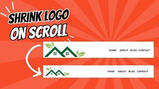 How To Shrink Logo Header image On Scroll in Elementor WordPress
