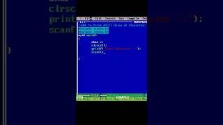 write a program to print ASCII value of character||turbo c||c++