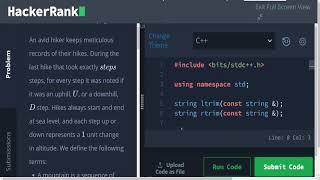 HackerRank Interview Prep Kit - Problem 2: Counting Valleys