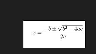 LaTex Basics | Easy to Compose Quadratic Equation |  Tutorial #12