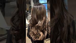 Hair color with Balayage & Highlights #hair #hairstyle #highlightfreefire  #highway #balayage