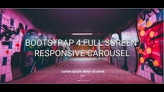 Bootstrap 4 Responsive Full Screen Carousel - Image Slider