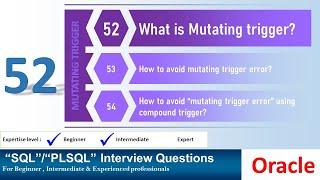 Oracle PL SQL interview question | What is Mutating Trigger