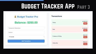 Build A Budget Tracker App Using HTML, CSS & JavaScript (Part 3)