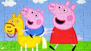 PEPPA PIG Puzzle Games for kids Peppa Pig Jigsaw Puzzle TREFL PUZZLE Video for Kids