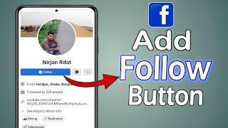 How To Add Follow Button on Facebook || Tech360 Rifat