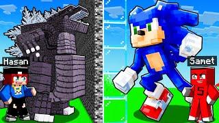 SONIC vs GODZİLLA MOB SAVAŞI !! - Minecraft