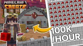 I Built the PERFECT Redstone Factory in Minecraft Create Mod