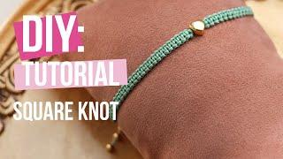 Schmuck machen: Grundtechnik Macramé square knot  DIY