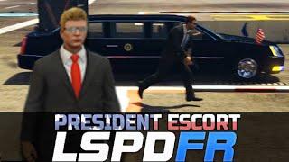 GTA 5 LSPDFR Online - Presidential Motorcade Escort To Marine One (with Mods)