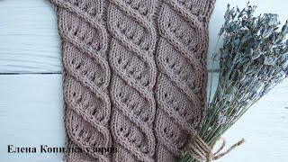 Шикарный узор спицами схема и описание | Chic knitting pattern scheme and description