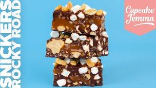 Snickers Rocky Road Traybake - a no-bake recipe classic | Cupcake Jemma