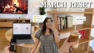 MARCH RESET: budgeting, goals, monthly faves, income, savings + spending 