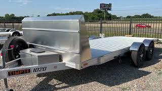 TSI Trailers demonstrating the newly redesigned Timpte Trailers 1020 EZ Load Drop Deck Trailer