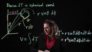 Differential Volume Element Derived in Spherical Coordinates