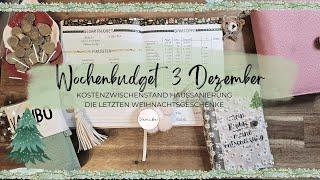 Wochenbudget 3 Dezember Vlogmas Tag 20Zwischenstand Hauskosten