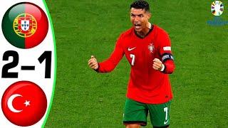 Portugal - Türkei 2:1 - Alle Tore und Highlights EURO 2024  RONALDO