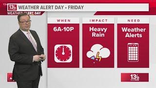 Weather Alert Day declared for Friday