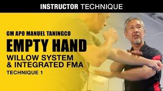 Empty hand technique w/ GM APO Manuel Taningco 1 | Willow System & Integrated Filipino Martial Arts