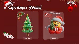 Christmas Special 2024 - 3D Christmas Card Hover Effects | Only CSS 3D Glassmorphism Effect