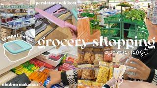 GROCERY SHOPPING ANAK KOST! | stock makanan| belanja bulanan anak kost