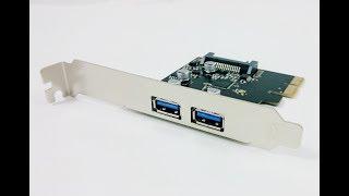 PCI-E to 2-Port USB3.1 Type A PCI Express Expansion Card Controller 10 Gbps Unboxing