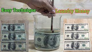 Laundry Rust USD Dollar Money with Easy Technique / How to Clean Stain Money