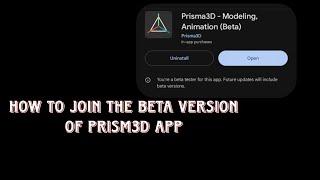 How to join the beta version of Prism3D app//prisma3d 3.0//#prisma3dtutorial #prismavisuals