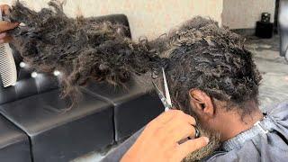 Homeless to Old Man's; INSANE Transformation | 3-Years no Haircut & Hair Wash | ASMR