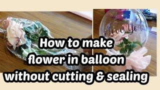 How to make flower balloon without cutting and sealing/ flower balloon/ balloon bouquet