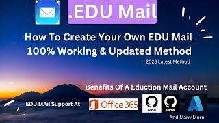 Create Your Own EDU Mail in 2023 - How To Get Your EDU Mail Account For Azure 100% Support
