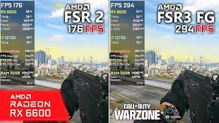 RX 6600 | COD Warzone 3 - AMD FSR 3 Frame Generation
