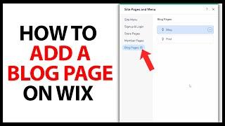 How to Add a Blog Page on Wix in 2024