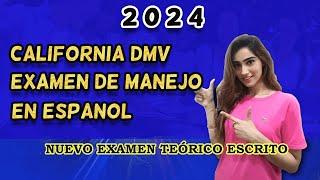 Prueba Escrita  Del DMV De California  2024- Examen Escrito De Manejo - Permiso De Prueba