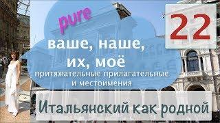 Притяжательные прилагательные и местоимения – Что такое pure – Итальянский как родной – 22