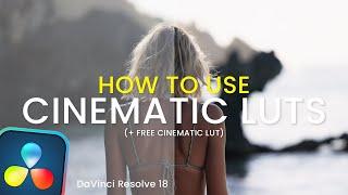 How to use Cinematic LUTs in Davinci Resolve 18 (Cinematic LUT)
