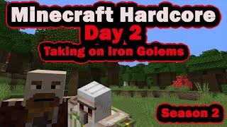 Let's Play Hardcore Minecraft Episode 2 (S2) | Abfielder takes on iron golems