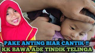 Pasang Anting Bayi Baru Lahir - Cara Tindik Kuping Bayi di Toko Emas - Kuping Ade di Tembak!